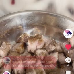 Ribeye steak after I rinsed off the seasonings for the dogs. Watch the video for more: https://youtube.com/shorts/pcGJjVnhyeE?feature=share