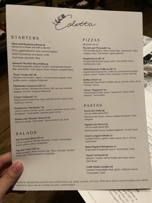 Menu photo 8 Coletta New York, NY