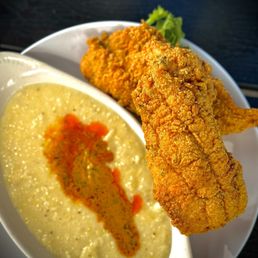 Catfish and grits Catfish and grits
