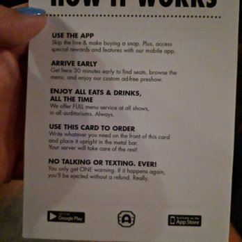 Alamo Drafthouse Cinema Richardson - How to be a good movie patron - Cinema Near Me - Richardson, Texas