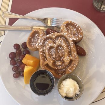 Carnation Cafe - Mickey Mouse waffle! - American Near Me - Anaheim, California
