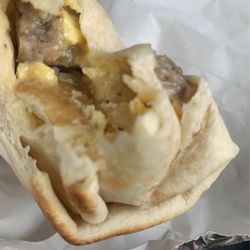 Sausage breakfast burrito