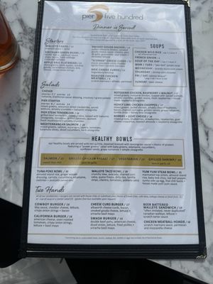 Menu photo 2 Pier 500 Hudson, WI Menu photo 2 Pier 500 Hudson, WI