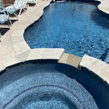 Good Living Pools - Pool and spa after plater was done - Pool Cleaners Near Me - Carlsbad, California