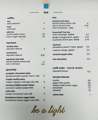 Menu photo 8 Illumine Coffee Indianapolis, IN