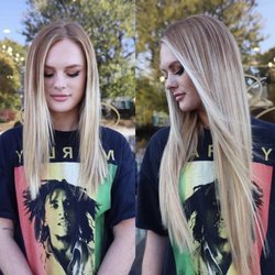 First round of hand tied extensions! 22 inches