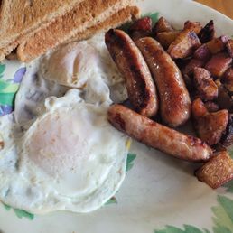 Local sausage and eggs Local sausage and eggs