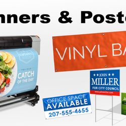 Global Pack and Ship - We have Vinyl banners, yard sings, acrylic prints, business cards and much more.