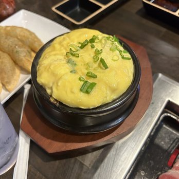 K-BBQ & Bar - The egg was so fluffy! I'm also not a gyoza fan but they fried it perfectly. I wanted more! - Korean Near Me - Orlando, Florida