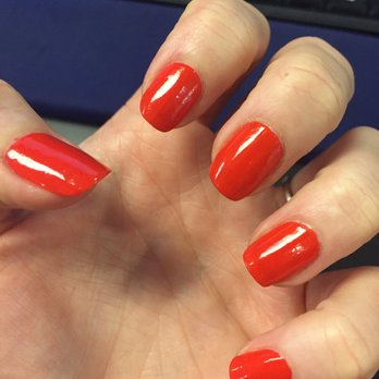 Element Beauty Lounge - Essie Geranium- thanks Noemie! - Nail Salons Near Me - Brooklyn, New York