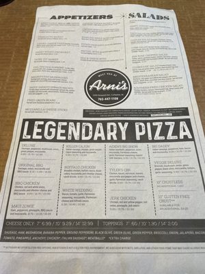 Menu photo 1 Arni's Restaurant Lafayette, IN