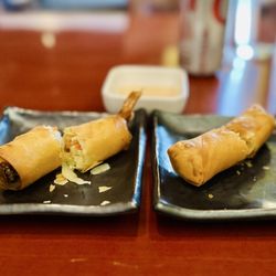Jasmine - Left: Shrimp Spring Roll, right: Vegetable Spring Roll