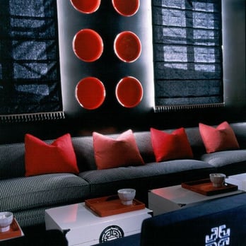 Bar Noir - a black and red living room - Lounges Near Me - Beverly Hills, California