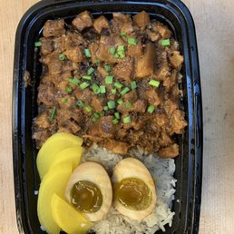 a meal in a plastic container a meal in a plastic container