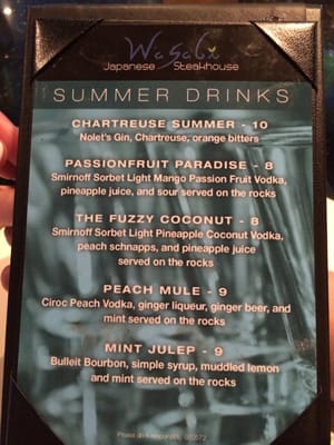 Menu photo 2 Wasabi Japanese Steakhouse Independence, OH