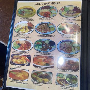 Paseo San Miguel - Menu - Salvadoran Near Me - Los Angeles, California