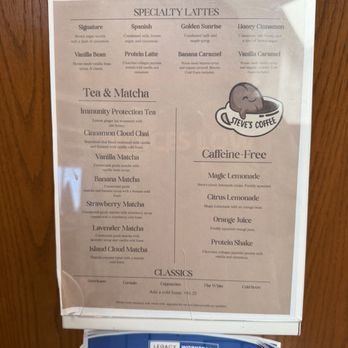 Steve's Coffee - Menu - Coffee & Tea Near Me - Rancho Cucamonga, California