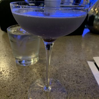 The Block - Aviation drink at the bar. Normally $12 but happy hour price was $10 - Asian Fusion Near Me - Annandale, Virginia The Block - Aviation drink at the bar. Normally $12 but happy hour price was $10 - Asian Fusion Near Me - Annandale, Virginia