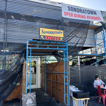 Sonoratown - Shopping center during remodel. - Mexican Near Me - Los Angeles, California