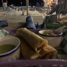 Pork Tacos w yummy pickles salsa and guacamole to dip. Pork Tacos w yummy pickles salsa and guacamole to dip.