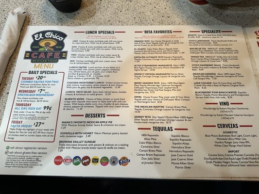 Menu photo 2 El Chico Ardmore, OK