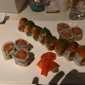 Fat Salmon - Spicy tuna crunchy roll and Fat Salmon Roll - Japanese Near Me - Philadelphia, Pennsylvania Fat Salmon - Spicy tuna crunchy roll and Fat Salmon Roll - Japanese Near Me - Philadelphia, Pennsylvania
