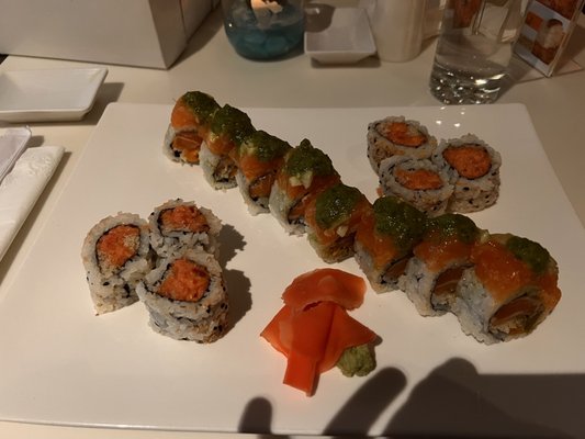 Fat Salmon Sushi by null