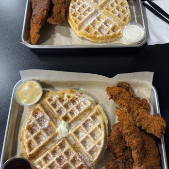 Buddy's Chicken & Waffles - Cornbread waffles w/ hot chicken - Waffles Near Me - Tacoma, Washington