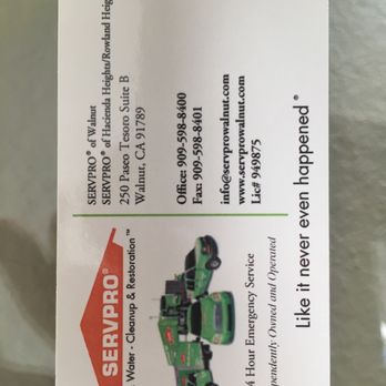 Servpro - Damage Restoration Near Me - Walnut, California Servpro - Damage Restoration Near Me - Walnut, California