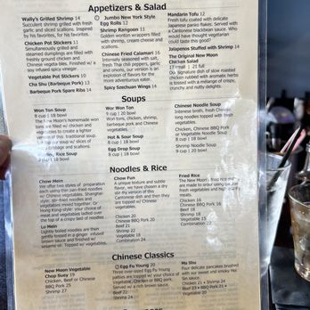 New Moon Restaurants - Lunch menu - Chinese Near Me - Montrose, California
