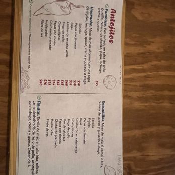 Los Huacales - Very cute menu - Mexican Near Me - Guanajuato, GUA