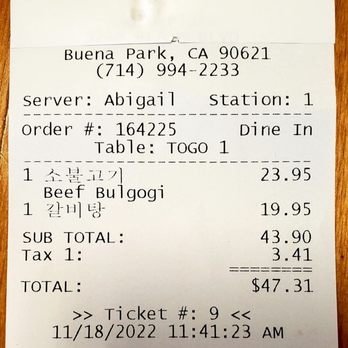 Yoo's Place - To go order since we had such a great dine in meal! - Korean Near Me - Buena Park, California Yoo's Place - To go order since we had such a great dine in meal! - Korean Near Me - Buena Park, California
