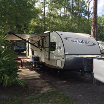 Flamingo Lake RV Community - Our first travel trailer all set up at Flamingo Lake RV Park - RV Parks Near Me - Jacksonville, Florida Flamingo Lake RV Community - Our first travel trailer all set up at Flamingo Lake RV Park - RV Parks Near Me - Jacksonville, Florida