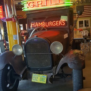 Nuttys junkyard Grill - This is the old flat bed truck that is actually a table that you can sit at! - American Near Me - Arlington, Washington Nuttys junkyard Grill - This is the old flat bed truck that is actually a table that you can sit at! - American Near Me - Arlington, Washington