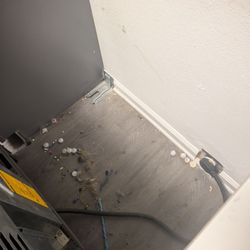 GS Carpet Cleaning & Janitorial Services - Under my oven. Still a complete mess.
