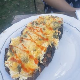 Peaches, nduja, fresh cheese