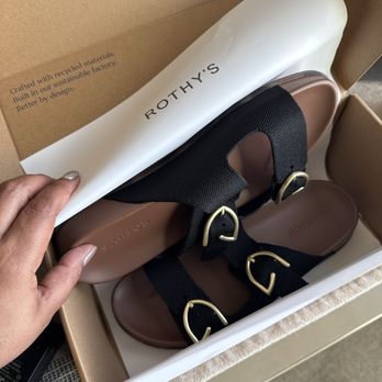 Rothy's - The Buckle Slide in black - Shoe Stores Near Me - Austin, Texas