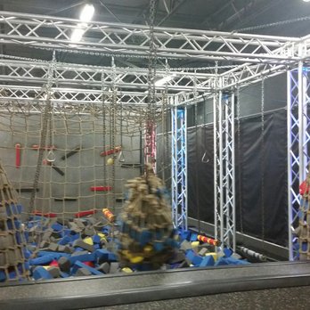 Sky Zone Trampoline Park - A small section has various strength (fun) obstacles. - Trampoline Parks Near Me - Chesapeake, Virginia Sky Zone Trampoline Park - A small section has various strength (fun) obstacles. - Trampoline Parks Near Me - Chesapeake, Virginia
