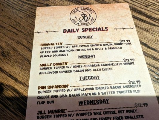 Menu photo 5 Jack Brown's Beer & Burger Joint - Charlottesville Charlottesville, VA Menu photo 5 Jack Brown's Beer & Burger Joint - Charlottesville Charlottesville, VA