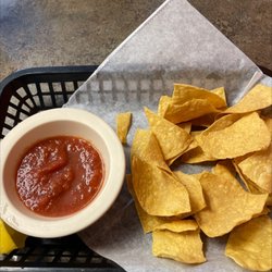 Taqueria Mexicana - Complimentary chips and salsa! Very nice, a mild sauce but delicious