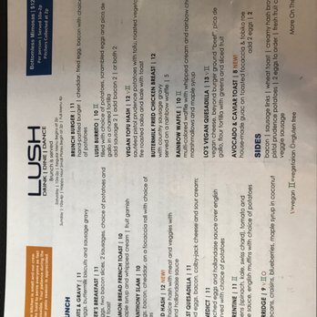 Lush - Brunch menu - New American Near Me - Minneapolis, Minnesota Lush - Brunch menu - New American Near Me - Minneapolis, Minnesota