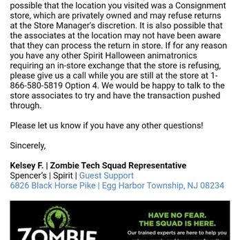 Spirit Halloween - Response from corporate - Accessories Near Me - Morgan Hill, California