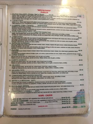 Menu photo 5 Casa De Leon Houston, TX