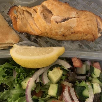 Luna Grill Encinitas - Grilled Salmon Plate - Greek Near Me - Encinitas, California Luna Grill Encinitas - Grilled Salmon Plate - Greek Near Me - Encinitas, California