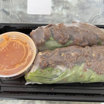 Cay Cafe - Rolls - Beef - lemon grass and Nem Nuong sauce - Vietnamese Near Me - Fremont, California Cay Cafe - Rolls - Beef - lemon grass and Nem Nuong sauce - Vietnamese Near Me - Fremont, California