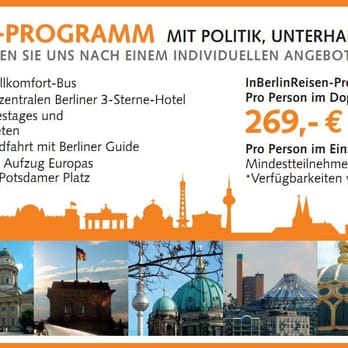 InBerlinReisen - InBerlinReisen - Eines unserer beliebtesten Angebote: 4-Tage Berlin mit Bundestag, Panoramapunkt, Treffen mit Abgeordneten, 3 - Tours Near Me - Berlin, BE