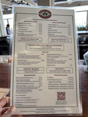 Menu photo 2 Brophy Bros - Ventura Ventura, CA