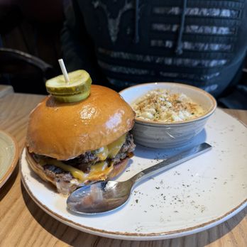 Cork & Pig Tavern - Wagyu smash burger - New American Near Me - Irving, Texas