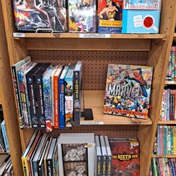 Half Price Books - Sat and red with my nephew here for a lil'bit.  I'm sure my Yelp friend Brenda would be sitting with us. Heeheehee