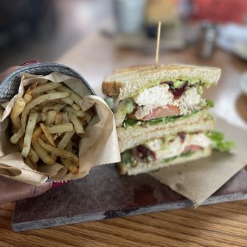 Whiskey Cake Kitchen & Bar - Chicken & Cheese Melt with Fries - New American Near Me - Katy, Texas Whiskey Cake Kitchen & Bar - Chicken & Cheese Melt with Fries - New American Near Me - Katy, Texas